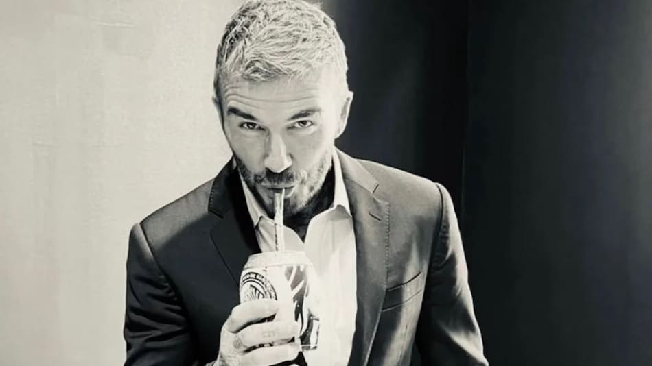 David Beckham tomando mate. Foto: @davidbeckham