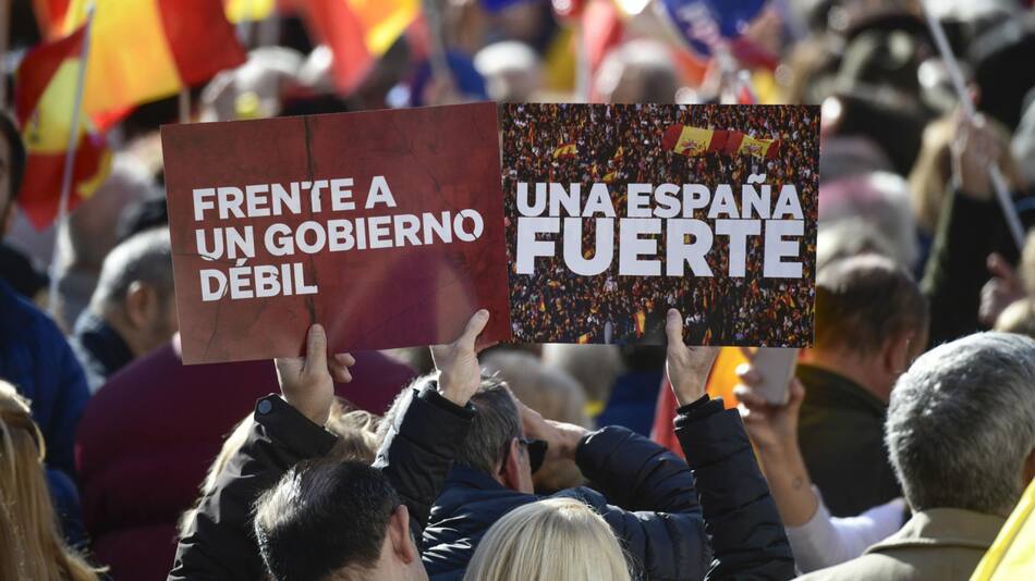El PP convoca una concentración en Madrid contra la amnistía. Foto: EFE