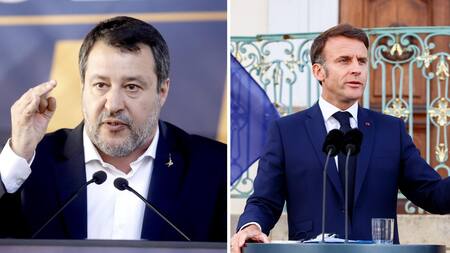 Matteo Salvini y Emmanuel Macron. Fotos: EFE