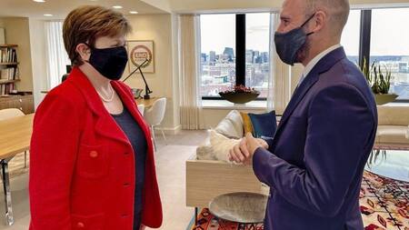 Kristalina Georgieva y Martín Guzmán, reunión con FMI, NA
