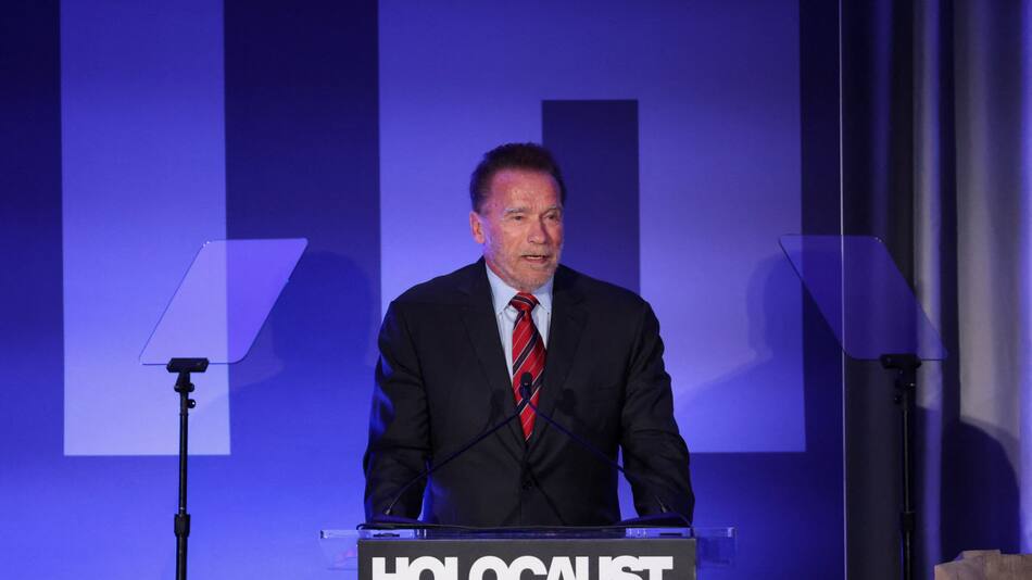 Premio a Schwarzenegger por su lucha contra el antisemitismo. Foto: Reuters.