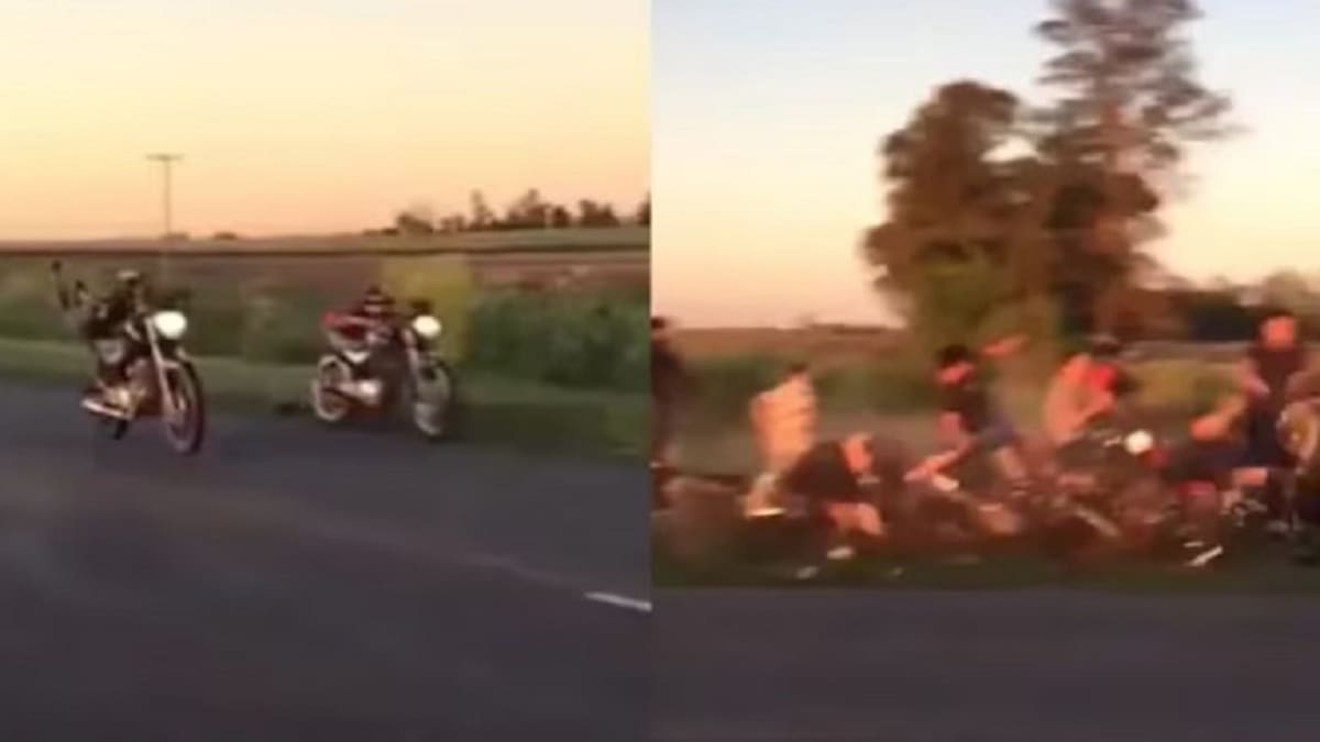 Corrían picadas y atropellaron a personas. Foto: captura video.