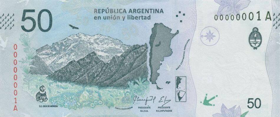 Nuevo billete de 50 pesos - Cóndor andino