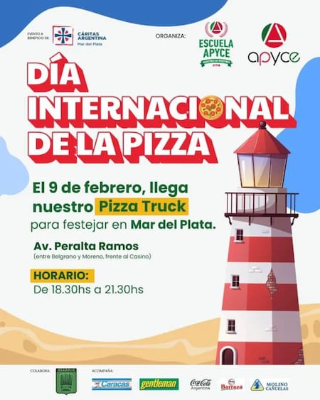 El Día Internacional de la Pizza se celebra en Mar del Plata. Foto: NA.