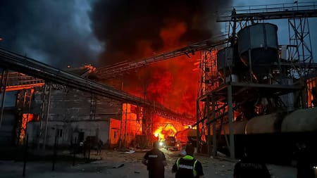 Destrucción de almacén de armas ucraniano. Foto: Reuters.