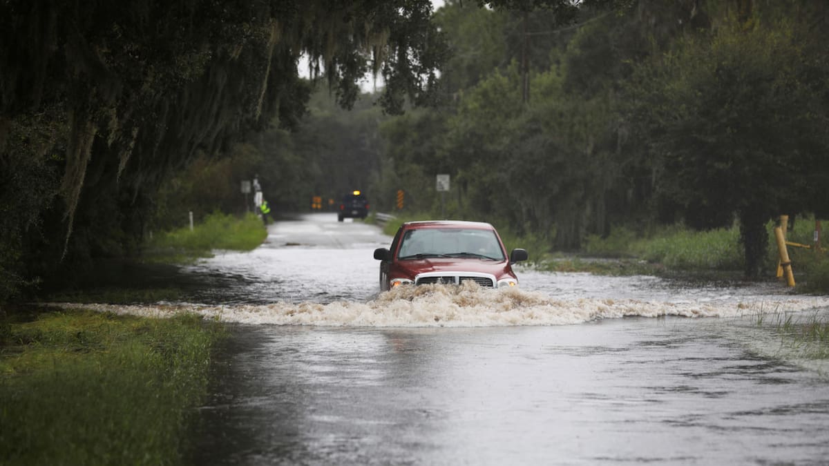 Consecuencias de la tormenta tropical Debby, en EEUU. Foto: Reuters.