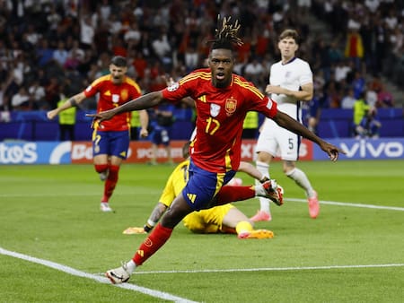 Nico Williams; España vs. Inglaterra; Eurocopa 2024. Foto: Reuters.