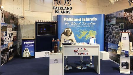 Stand de Falklands en la Expo - Prado