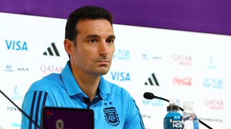 Conferencia de prensa de Lionel Scaloni. Foto: REUTERS.