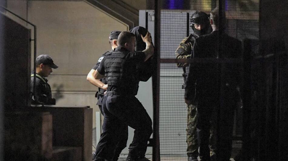 Gabriel Carrizo en Comodoro Py por atentado a Cristina Kirchner. Foto: Télam