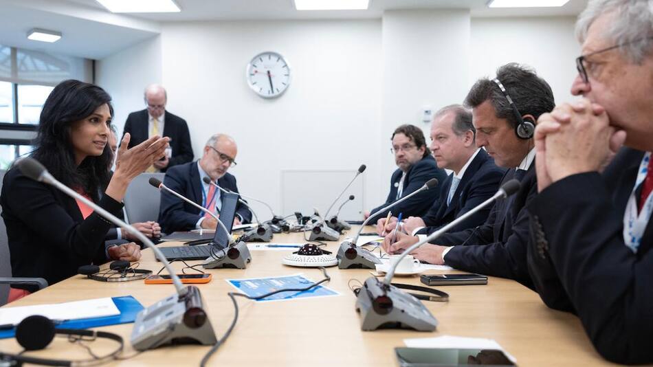 Encuentro de Sergio Massa con la subdirectora del FMI. Foto: NA.