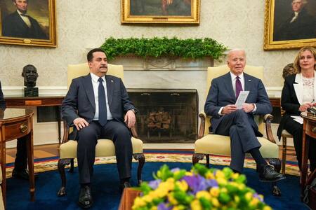 Reunión entre Mohammed Shia al-Sudani y Joe Biden. Foto: Reuters