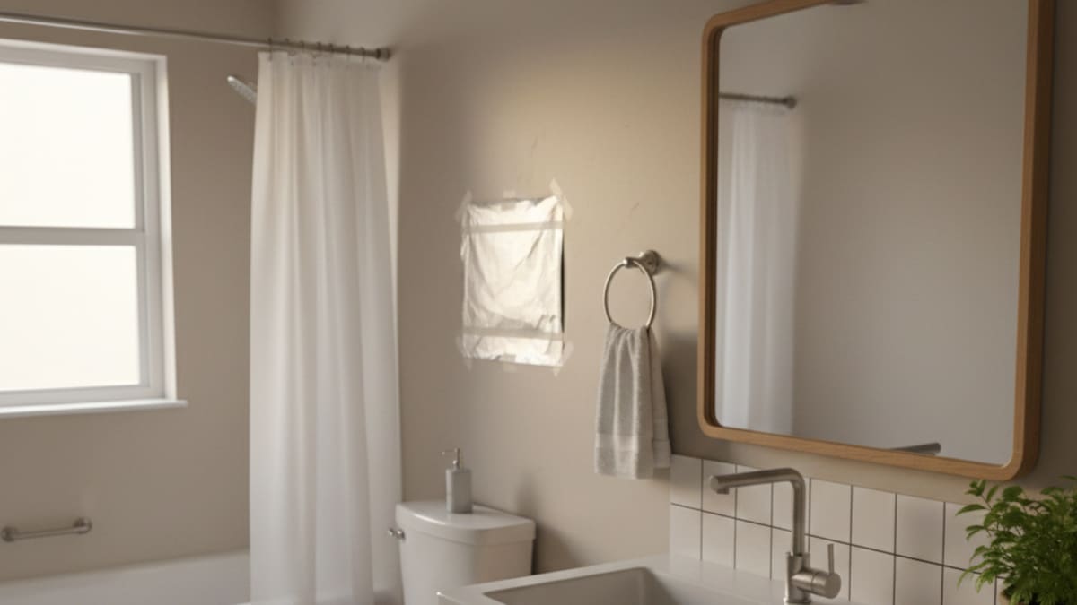 Papel aluminio en la pared