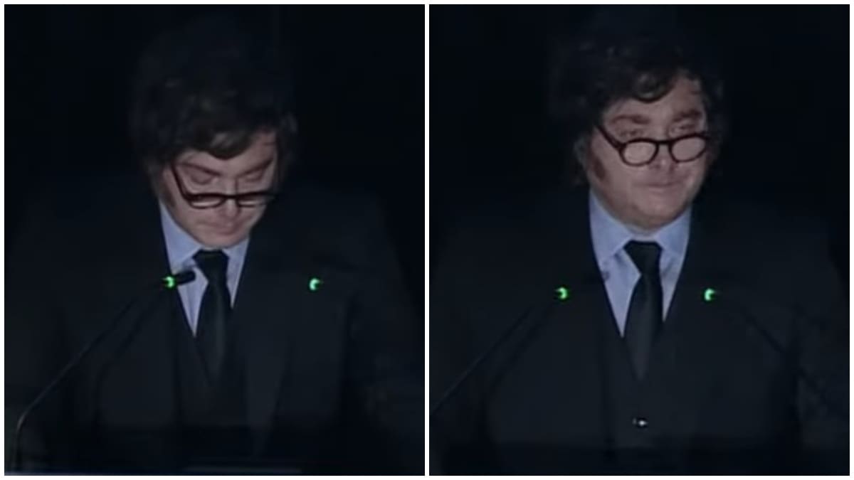 Javier Milei, al borde del llanto en el Foro Económico de París: “El mayor agradecimiento es para los seres queridos”