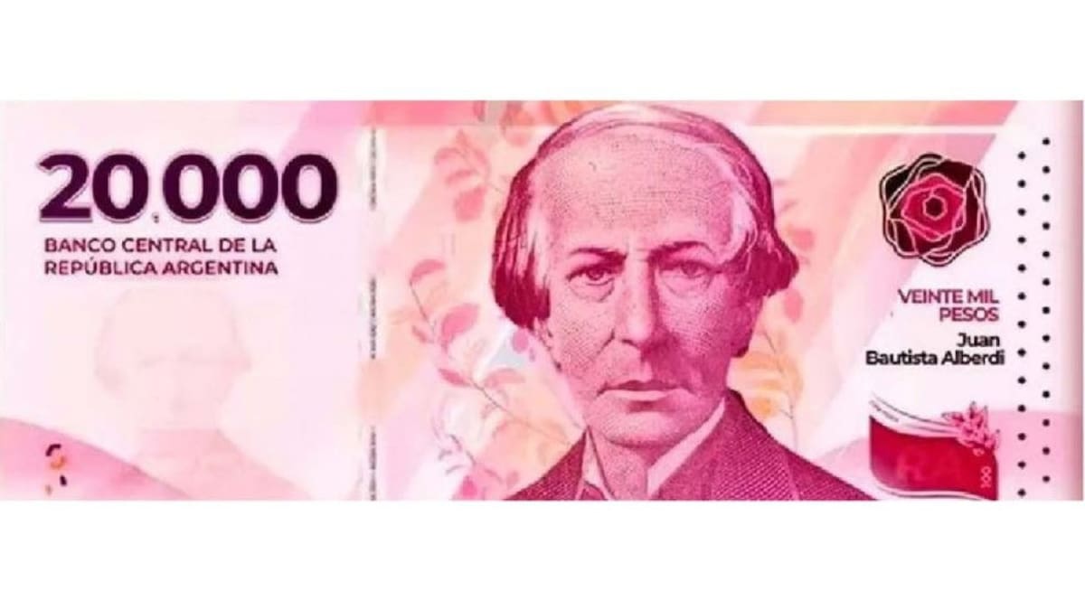 Billete de 20 mil pesos. Fuente: X
