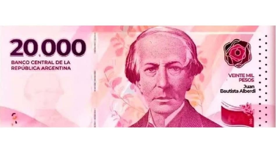 Billete de 20 mil pesos. Fuente: X