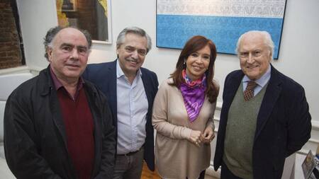 Cristina Fernández de Kirchner, Alberto Fernández, Mario Cafiero y Pino Solanas