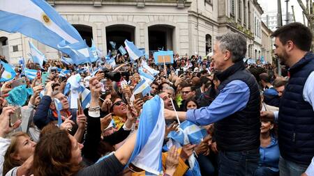 Mauricio Macri, marcha "Sí, se puede" en Olavarría, Agencia NA