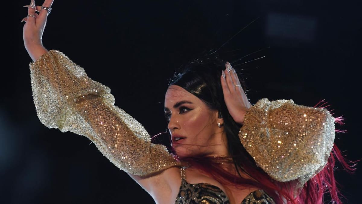 Lali en Vélez. Foto: Télam.