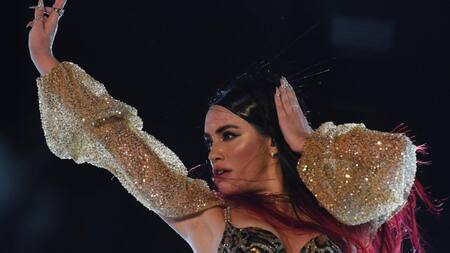 Lali en Vélez. Foto: Télam.