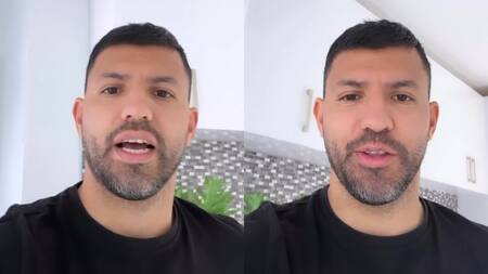 Kun Agüero desmintió haber tenido un accidente. Foto: captura.