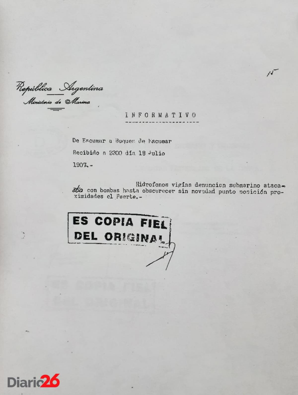 Submarinos nazis en la Argentina - 18 de julio de 1945
