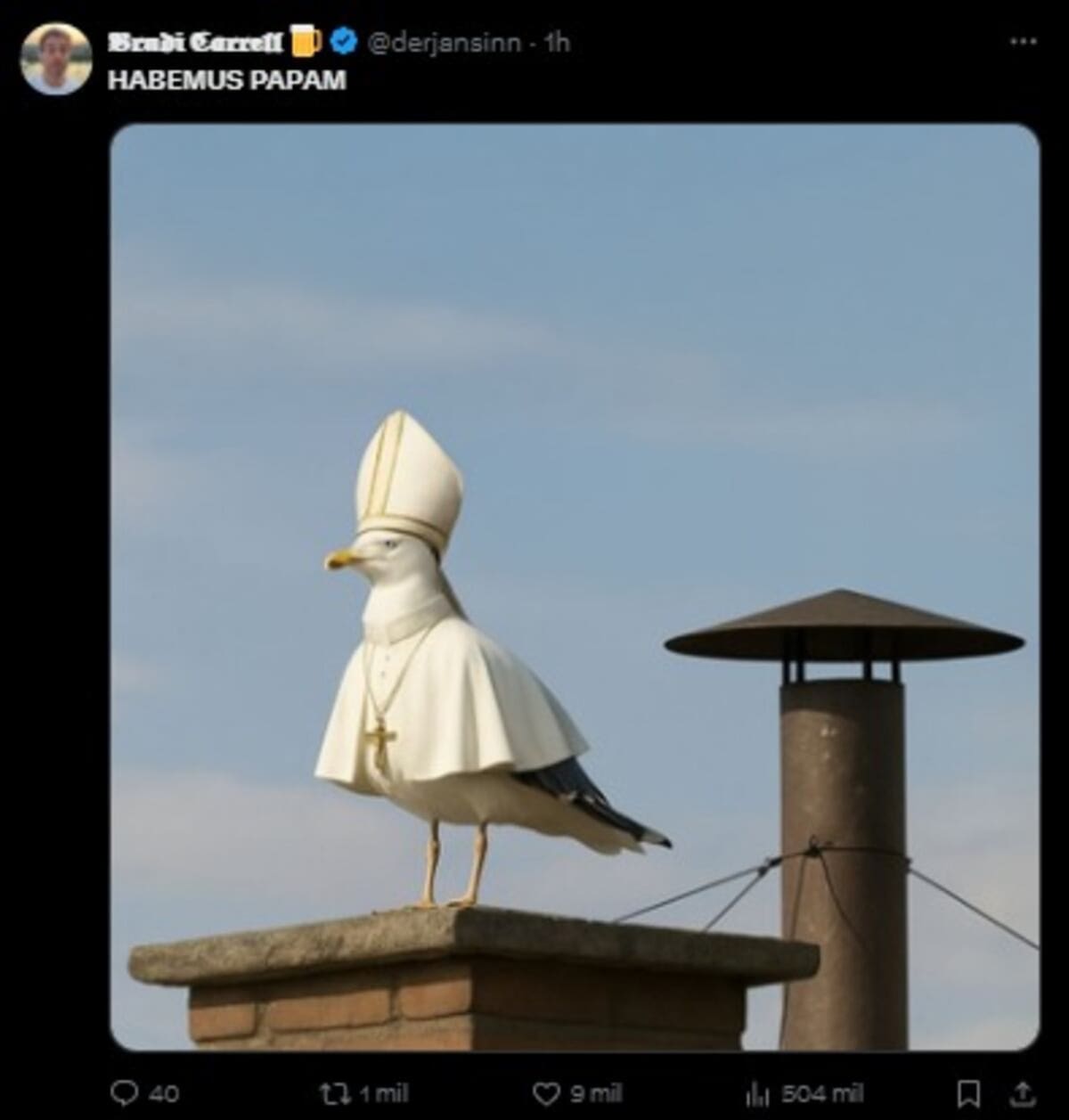 Memes sobre la asunción del papa León XIV. Foto: captura.