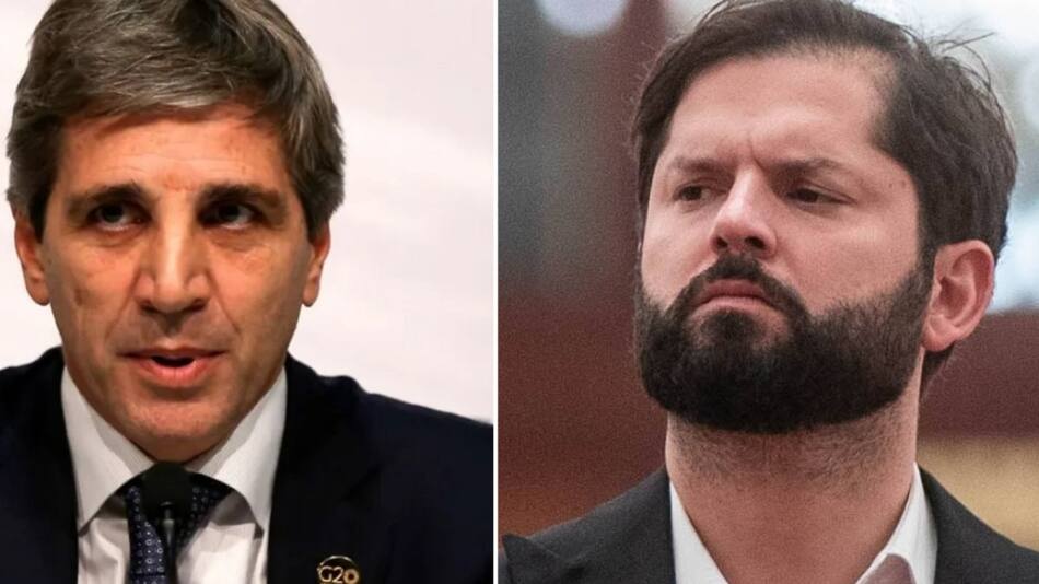 Luis Caputo y Gabriel Boric