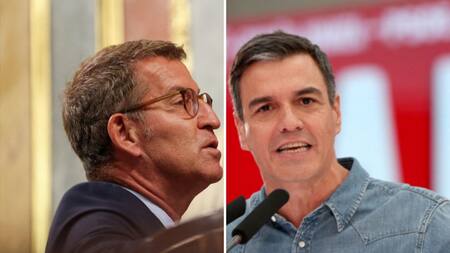 Núñez Feijóo y Pedro Sánchez. Foto: Reuters.
