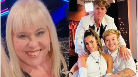 Laura Ubfal y los tres finalistas de Gran Hermano. Fotos: Instagram/lauraubfal