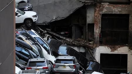 Estados Unidos: un muerto y cuatro heridos por el derrumbe de un estacionamiento. reuters