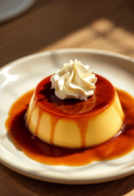 Flan casero, gastronomía. Foto: Freepik