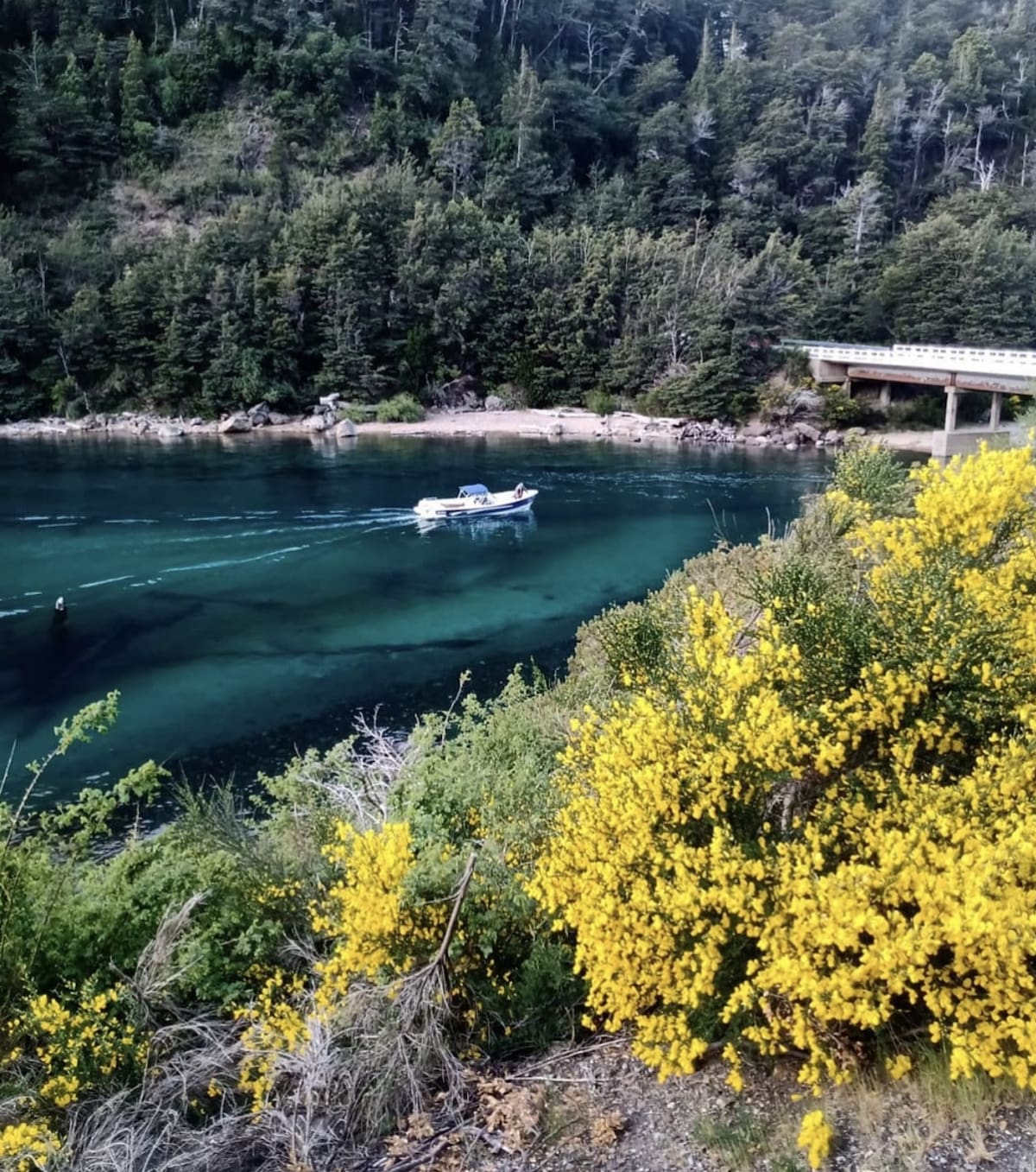 Playa Sin Viento, Bariloche. Foto Instagram @brendamacarena_.