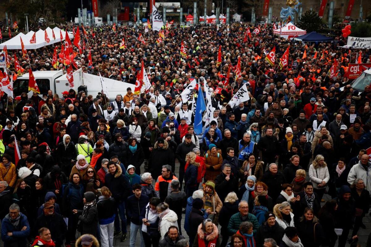 Movilización en Francia. Foto: Reuters.