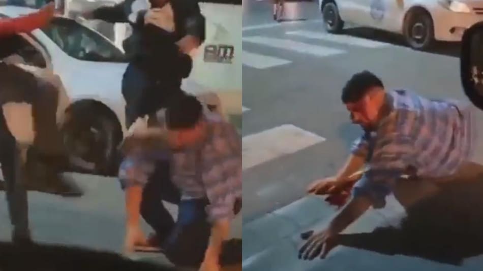 Golpiza en Trelew. Foto: captura de video.