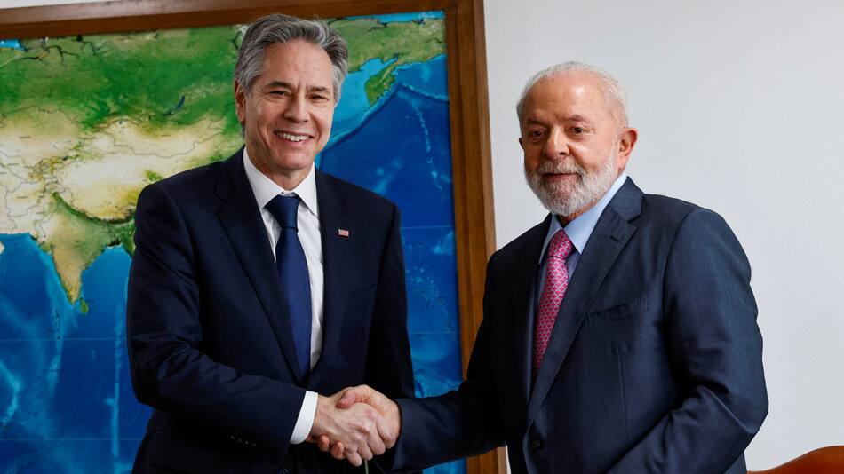 Antony Blinken y Lula da Silva. Foto: Reuters.