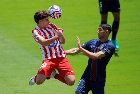 Julián Álvarez, PSG vs Atlético de Madrid; Mundial de Clubes 2025. Foto: Reuters/Mike Blake