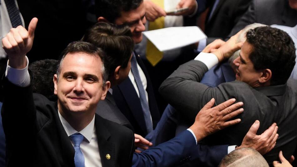 Elección de presidentes del Senado en Brasil. Foto: REUTERS.