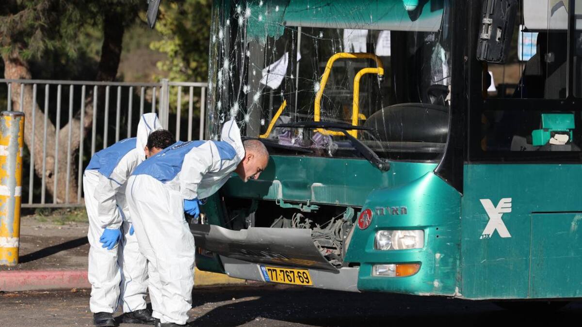 Explosiones en paradas de colectivo de Israel_Télam
