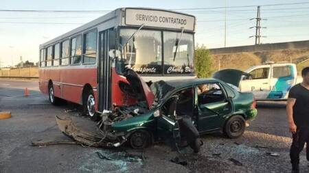 Violento choque en la Panamericana. Foto: NA.