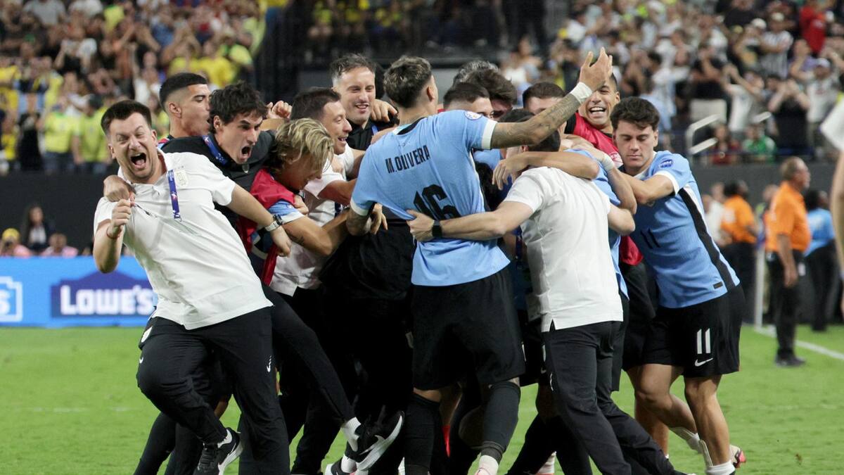 Copa América 2024: Uruguay venció a Brasil por penales y enfrentará a Colombia en las semifinales. EFE