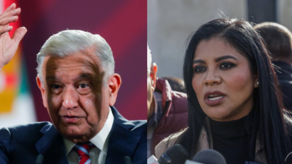López Obrador y Montserrat Caballero. Fotos: EFE