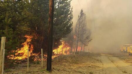 Incendio forestal en El Bolsón, NA