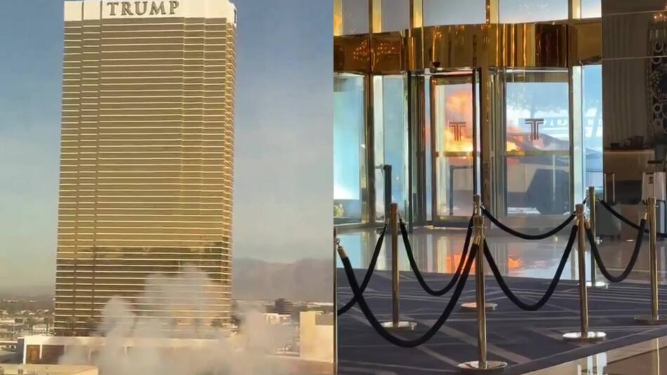 Un Tesla se incendió en la Torre Trump.