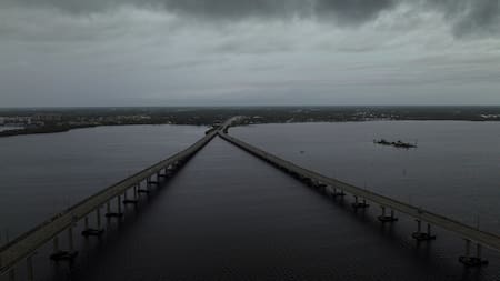 Nubes de tormenta mientras el huracán Milton se acerca. Foto: Reuters