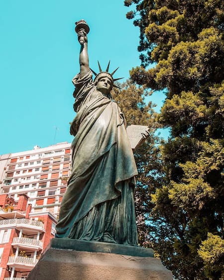 Estatua de la Libertad en Argentina. Fuente:Instagram/@gcba