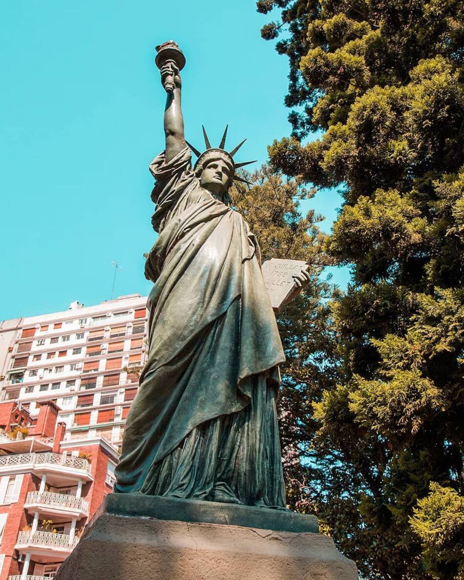 Estatua de la Libertad en Argentina. Fuente:Instagram/@gcba