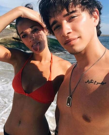 Oriana Sabatini y Julián Serrano cuando eran pareja. Foto: NA.