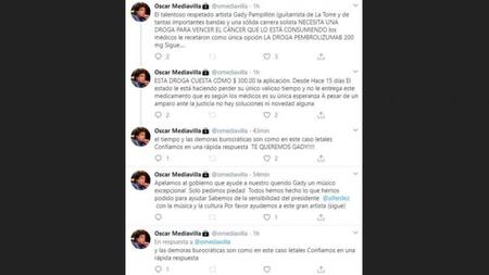 Pedido de Oscar Mediavilla por Gady Pampillón