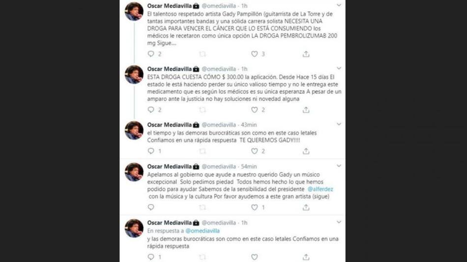 Pedido de Oscar Mediavilla por Gady Pampillón